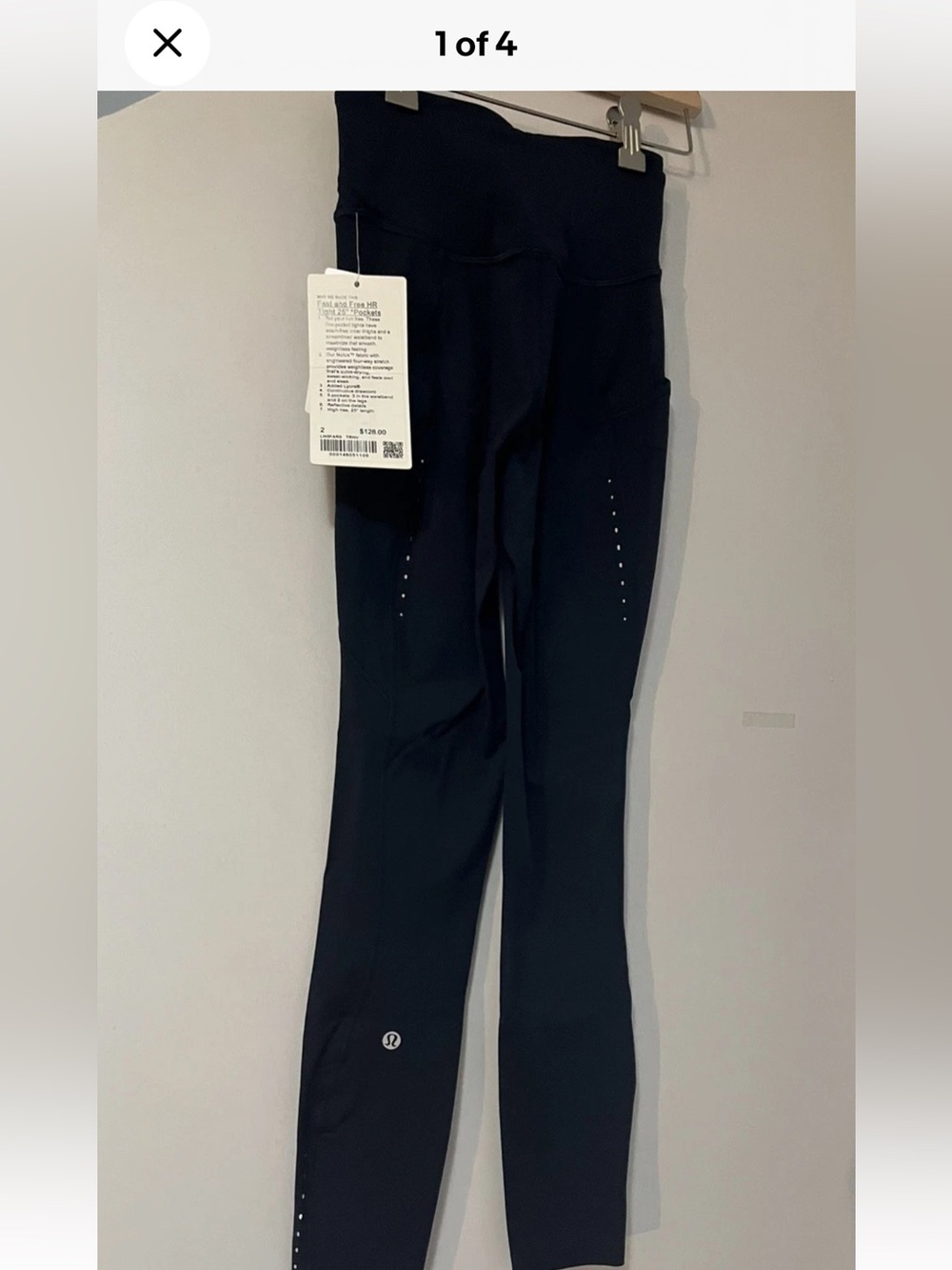 Lululemon Fast and Free High-Rise Crop II 23" Leggings in True Navy